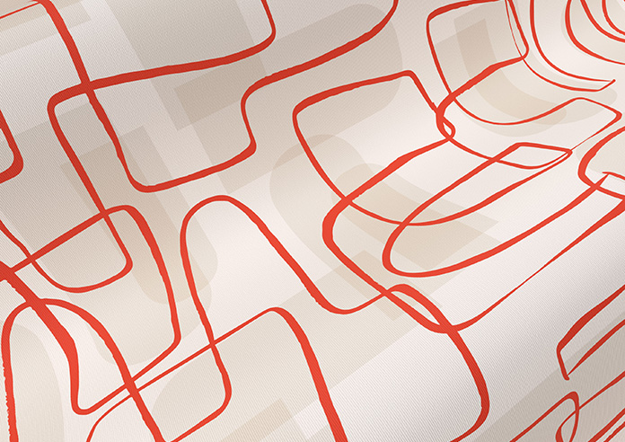 Meander, Orange - Roller Blind - Image 4